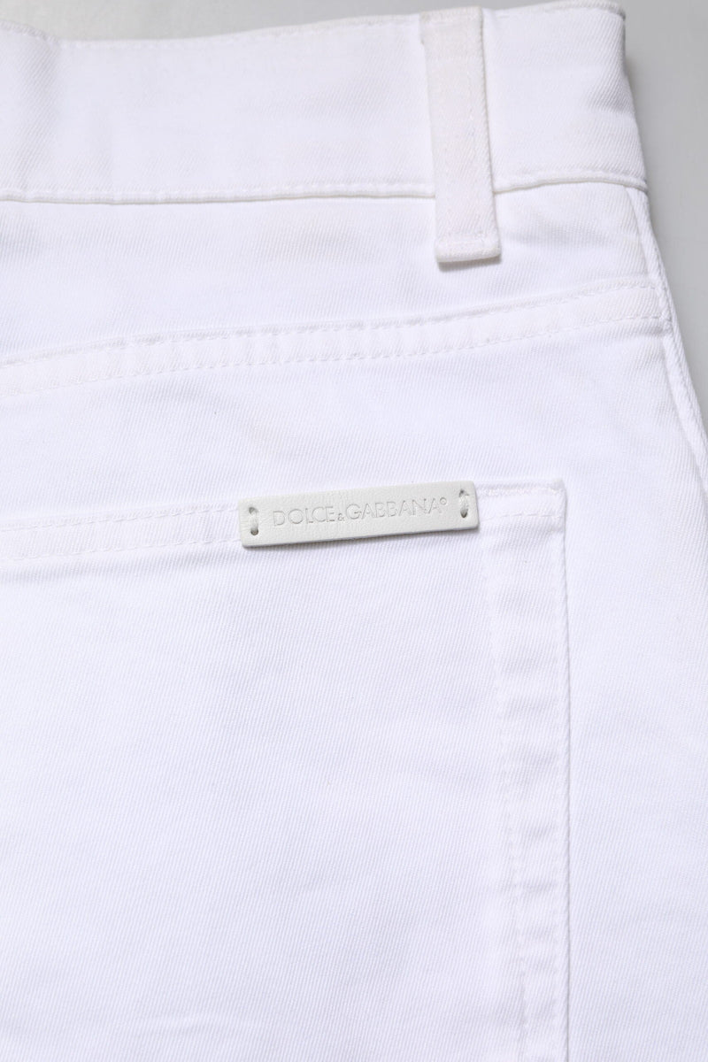 White Cotton Skinny Men Denim Jeans Dolce & Gabbana