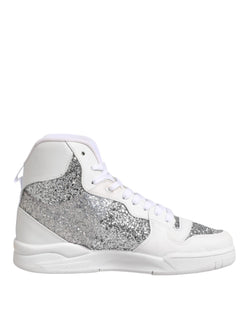 White Silver High Top Women Sneakers Shoes Chiara Ferragni