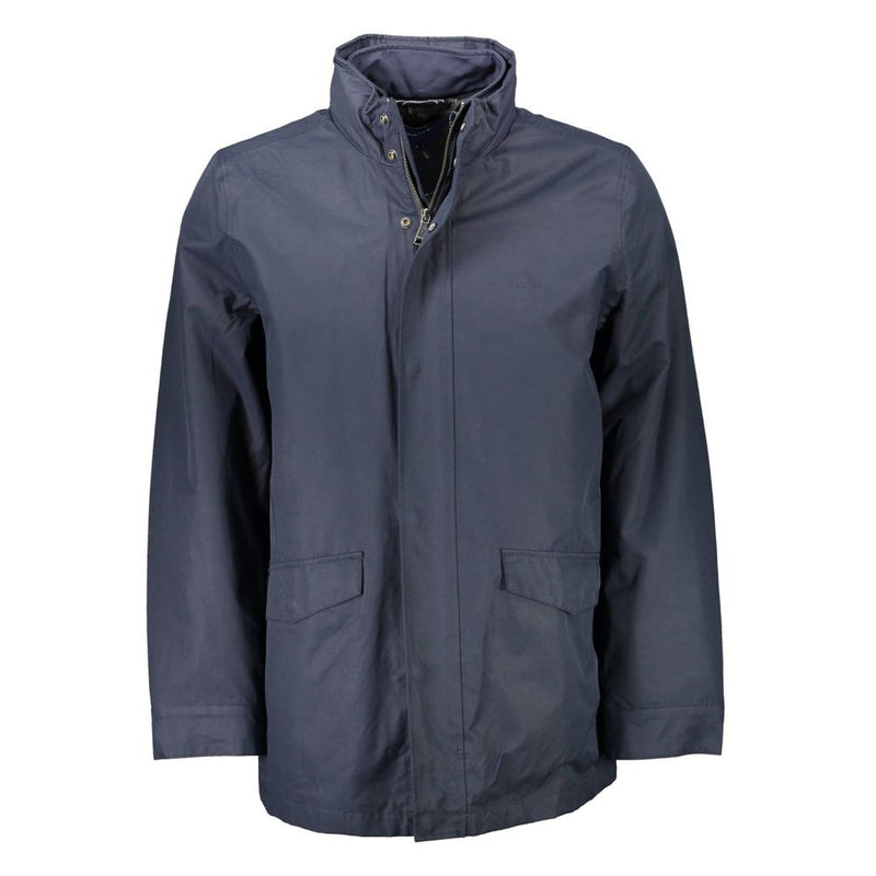 Blue Polyester Jacket Gant