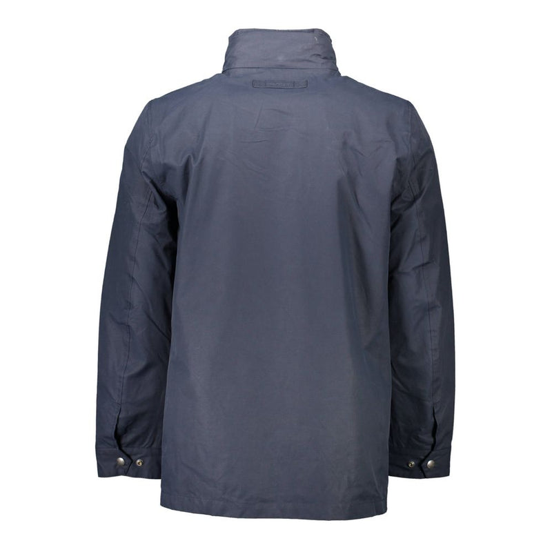 Blue Polyester Jacket Gant
