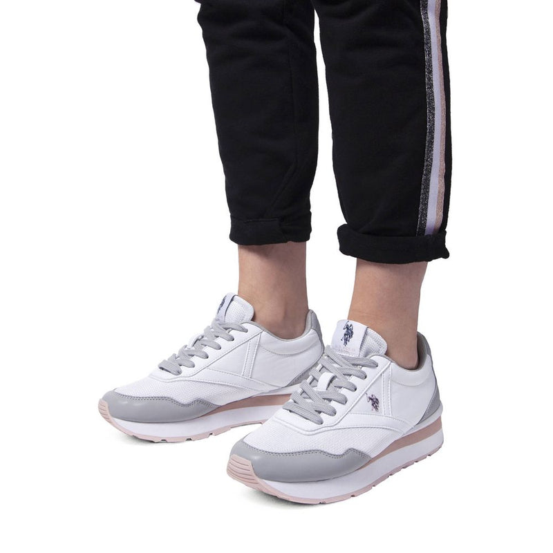 White Polyester Sneaker U.S. POLO ASSN.