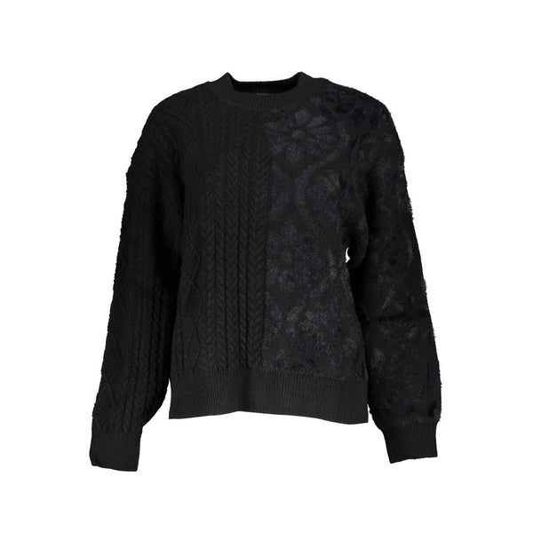 Black Cotton Sweater Desigual