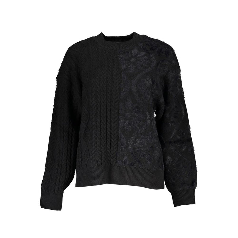 Black Cotton Sweater Desigual