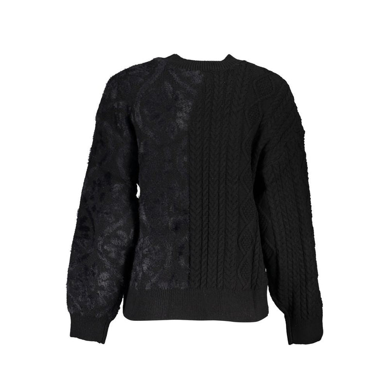 Black Cotton Sweater Desigual
