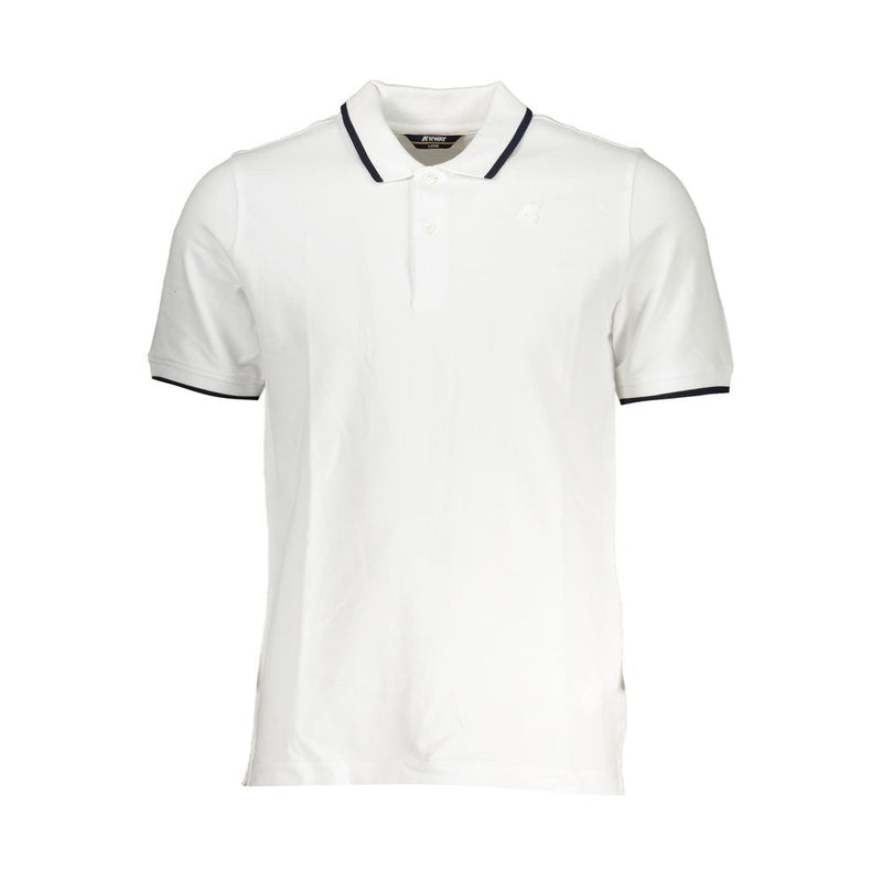 White Cotton Polo Shirt K-WAY
