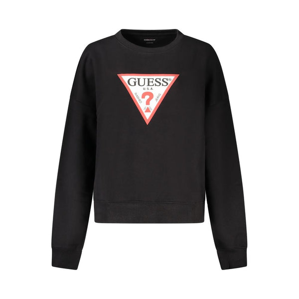 Black Cotton Sweater Guess Jeans