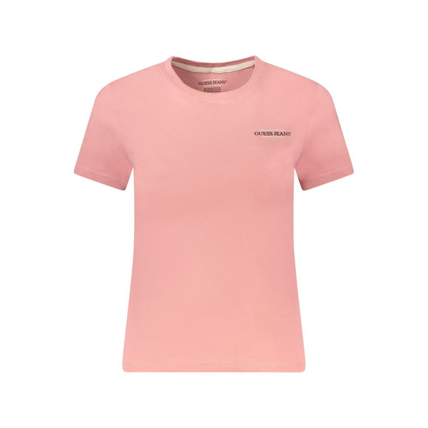 Pink Cotton Tops & T-Shirt Guess Jeans