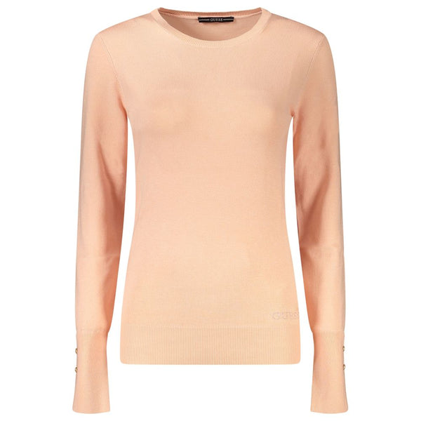 Pink Viscose Sweater Guess Jeans