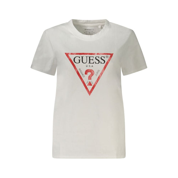 White Cotton Tops & T-Shirt Guess Jeans