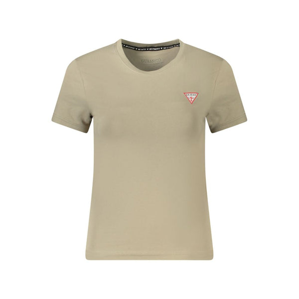 Beige Cotton Tops & T-Shirt Guess Jeans