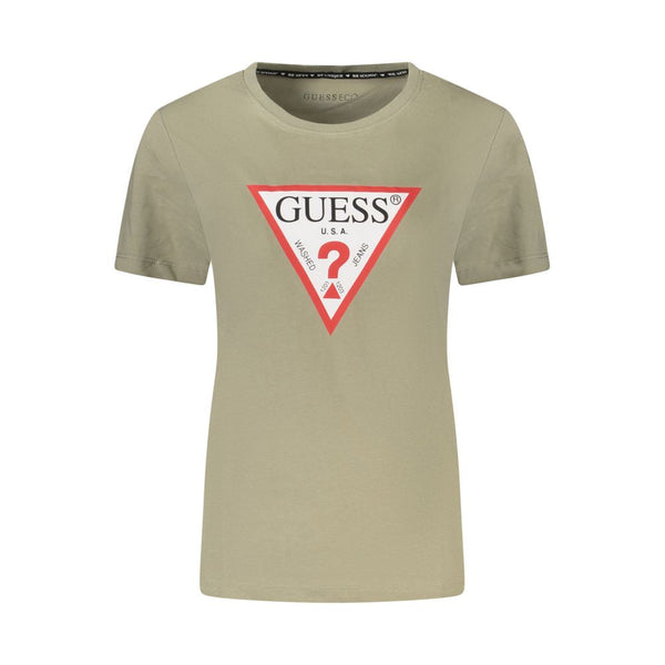 Green Cotton Tops & T-Shirt Guess Jeans