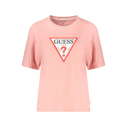 Pink Cotton Tops & T-Shirt Guess Jeans