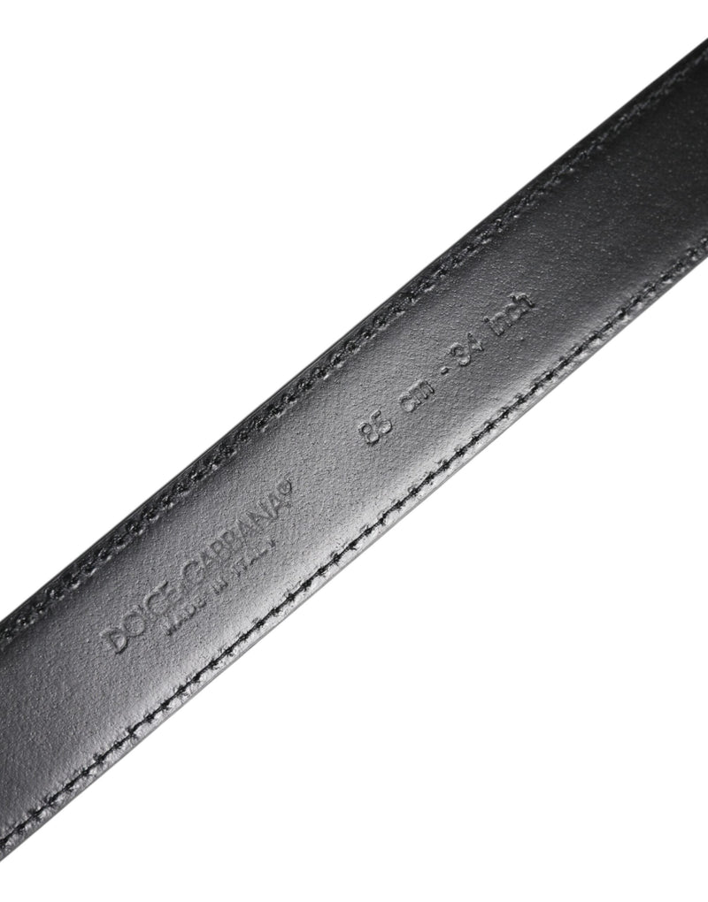 Black Classic Leather Metal Buckle Belt Dolce & Gabbana