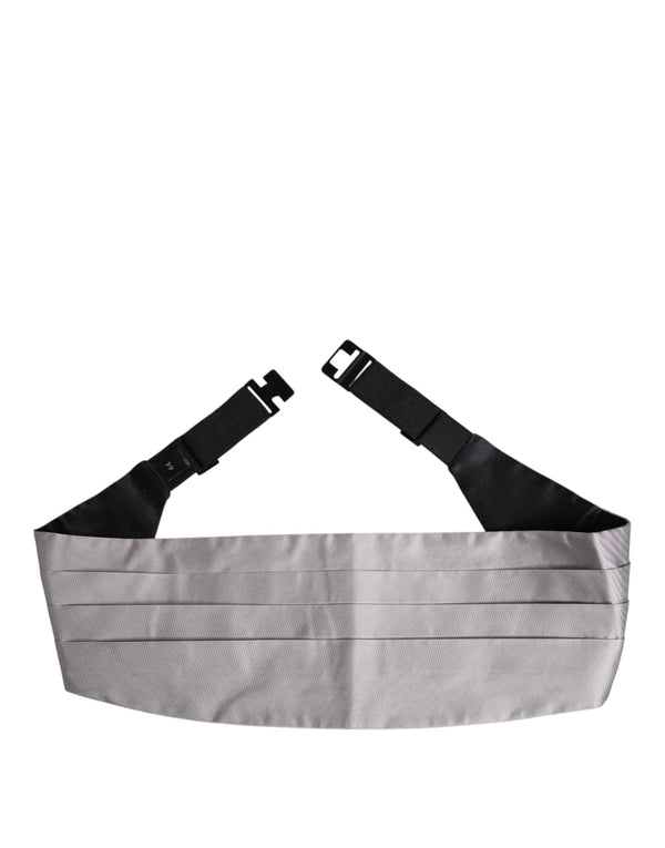 Gray Men 100% Silk Belt Wide Waist Cummerbund Dolce & Gabbana