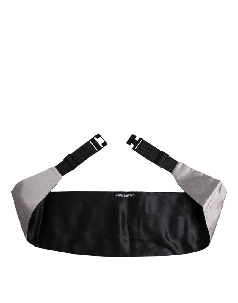 Gray Men 100% Silk Belt Wide Waist Cummerbund Dolce & Gabbana