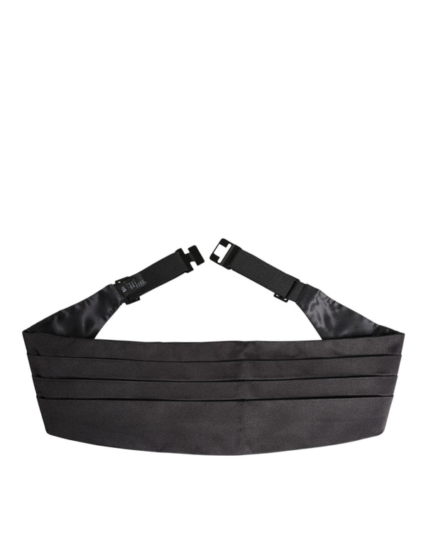 Black Men 100% Silk Belt Wide Waist Cummerbund Dolce & Gabbana