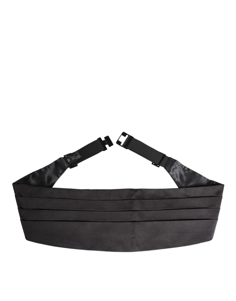 Black Men 100% Silk Belt Wide Waist Cummerbund Dolce & Gabbana
