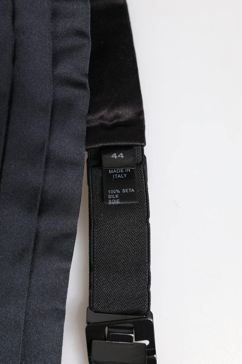 Dark Blue 100% Silk Belt Waist Cummerbund Dolce & Gabbana