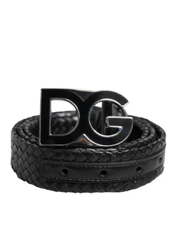 Black Classic Leather DG Logo Buckle Belt Dolce & Gabbana
