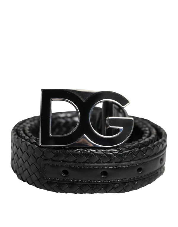 Black Classic Leather DG Logo Buckle Belt Dolce & Gabbana