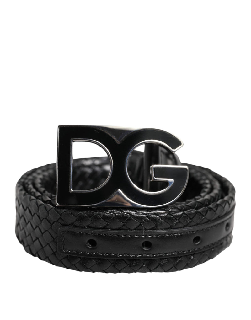 Black Classic Leather DG Logo Buckle Belt Dolce & Gabbana