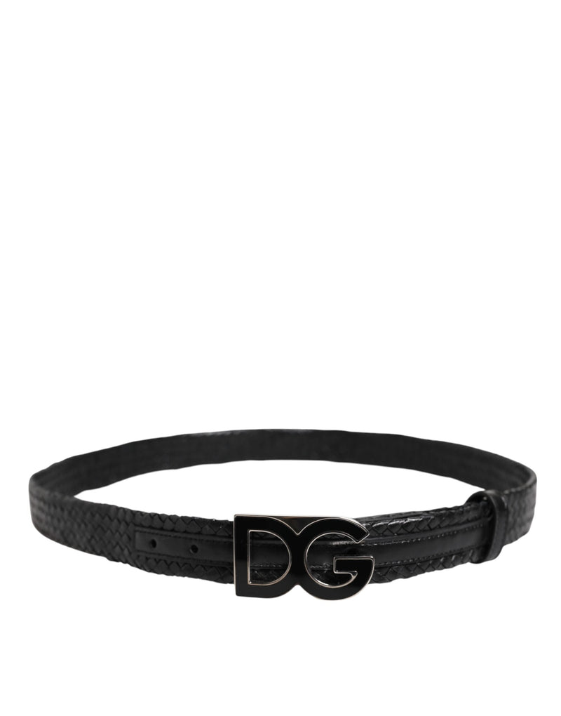 Black Classic Leather DG Logo Buckle Belt Dolce & Gabbana