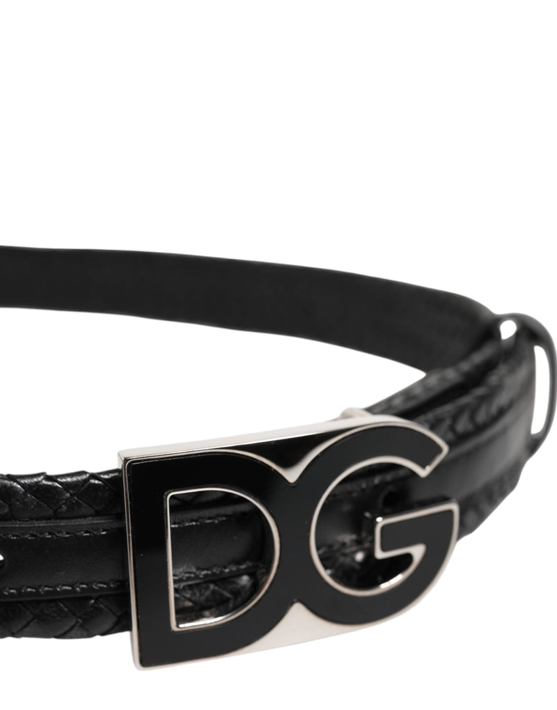 Black Classic Leather DG Logo Buckle Belt Dolce & Gabbana