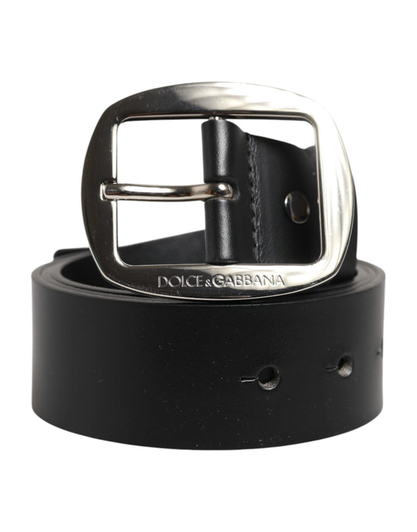 Black Leather Classic Metal Buckle Belt Dolce & Gabbana