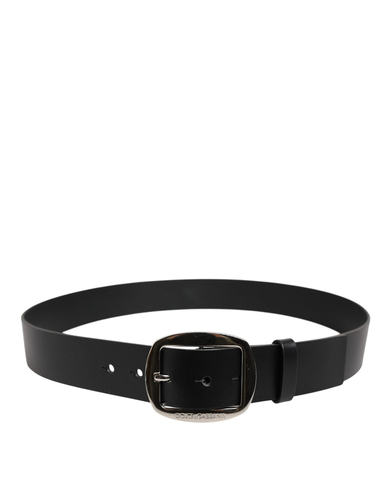 Black Leather Classic Metal Buckle Belt Dolce & Gabbana