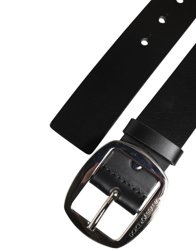 Black Leather Classic Metal Buckle Belt Dolce & Gabbana