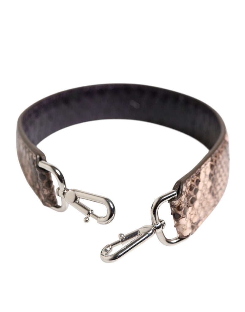 Brown Exotic Leather Handbag Accessory Shoulder Strap Dolce & Gabbana