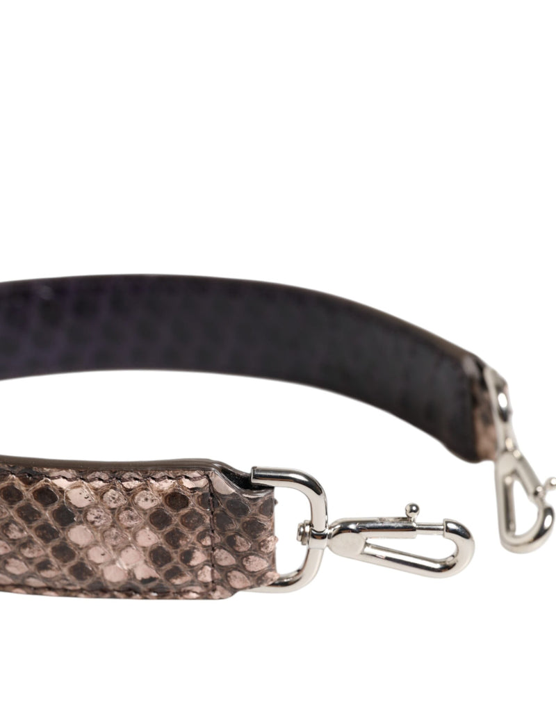 Brown Exotic Leather Handbag Accessory Shoulder Strap Dolce & Gabbana