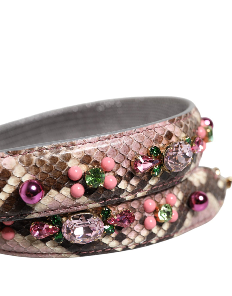 Multicolor Embellished Handbag Shoulder Strap Dolce & Gabbana