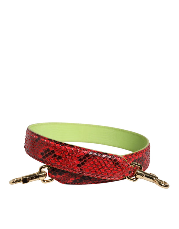 Red Exotic Leather Handbag Accessory Shoulder Strap Dolce & Gabbana