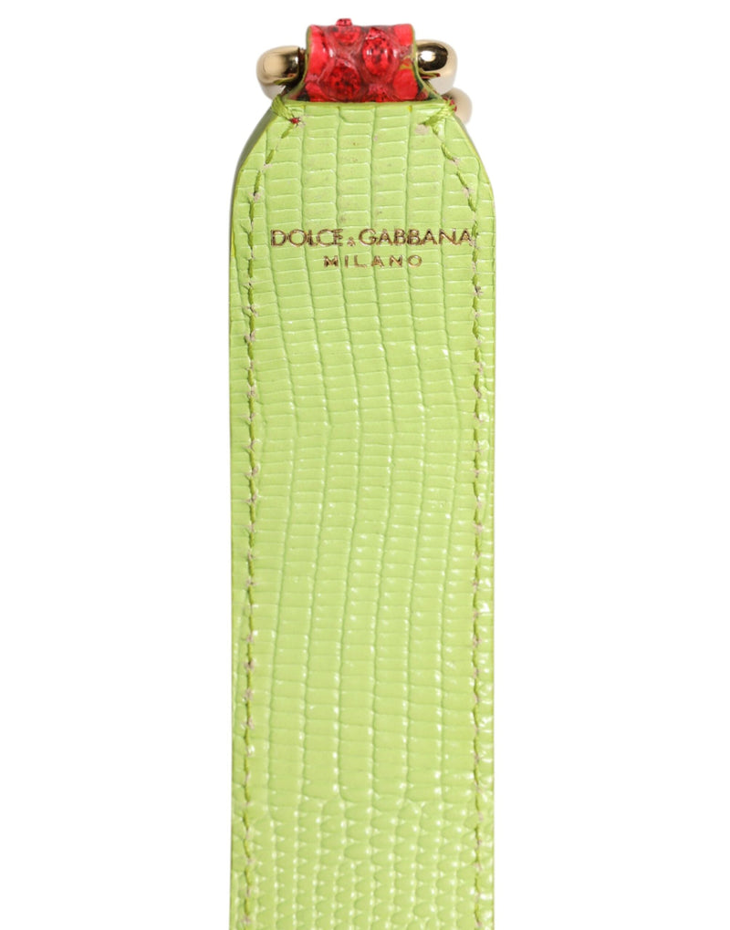 Red Exotic Leather Handbag Accessory Shoulder Strap Dolce & Gabbana