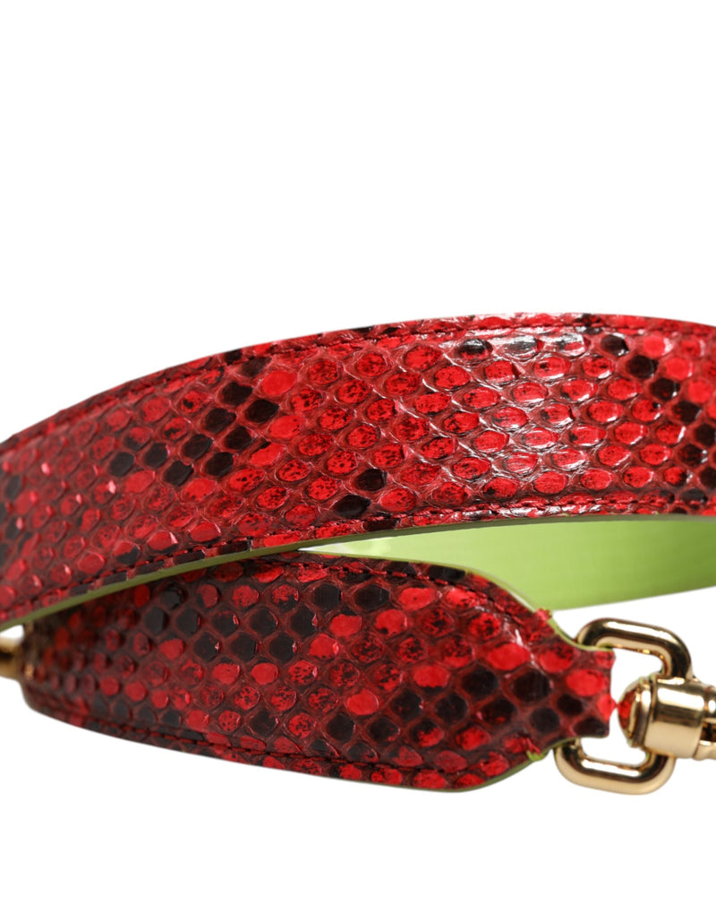 Red Exotic Leather Handbag Accessory Shoulder Strap Dolce & Gabbana