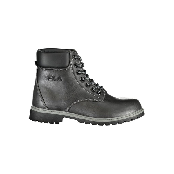 Black Polyester Boot Fila