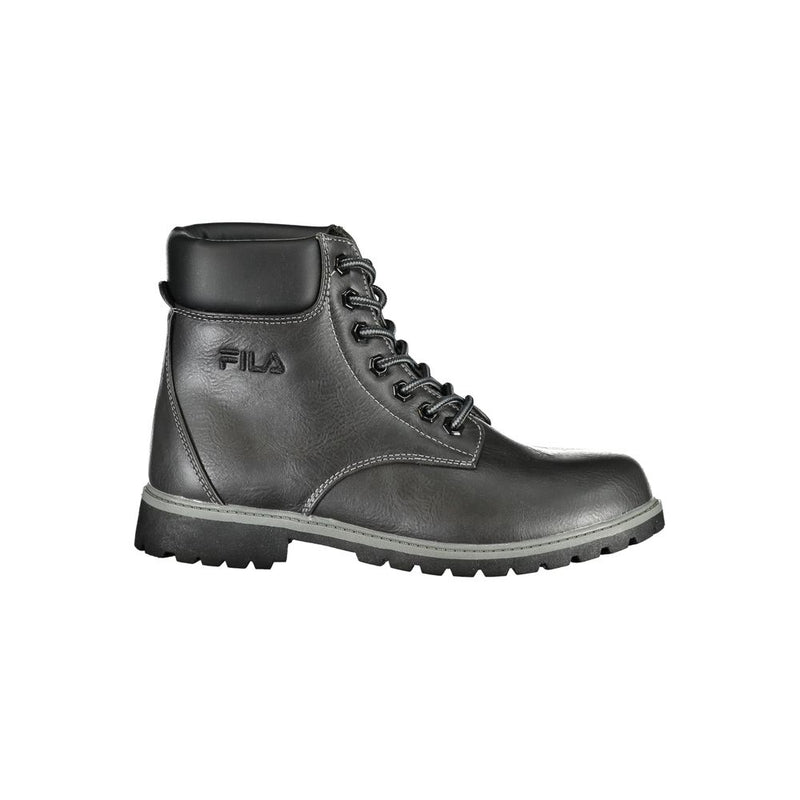 Black Polyester Boot Fila
