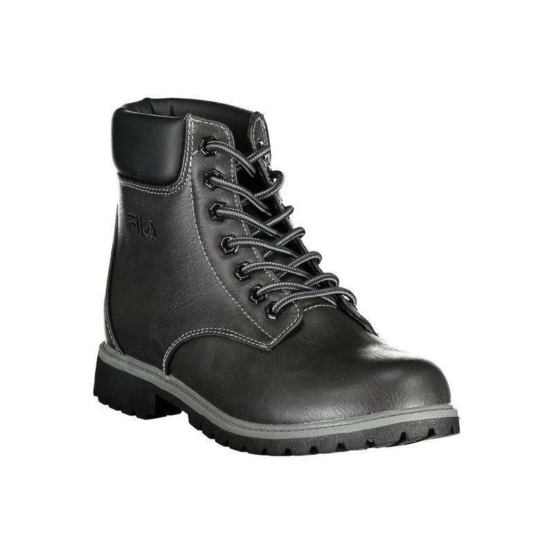 Black Polyester Boot Fila