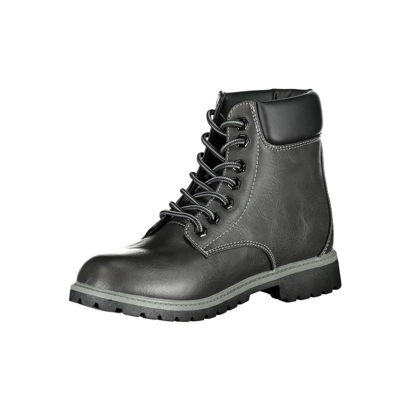 Black Polyester Boot Fila
