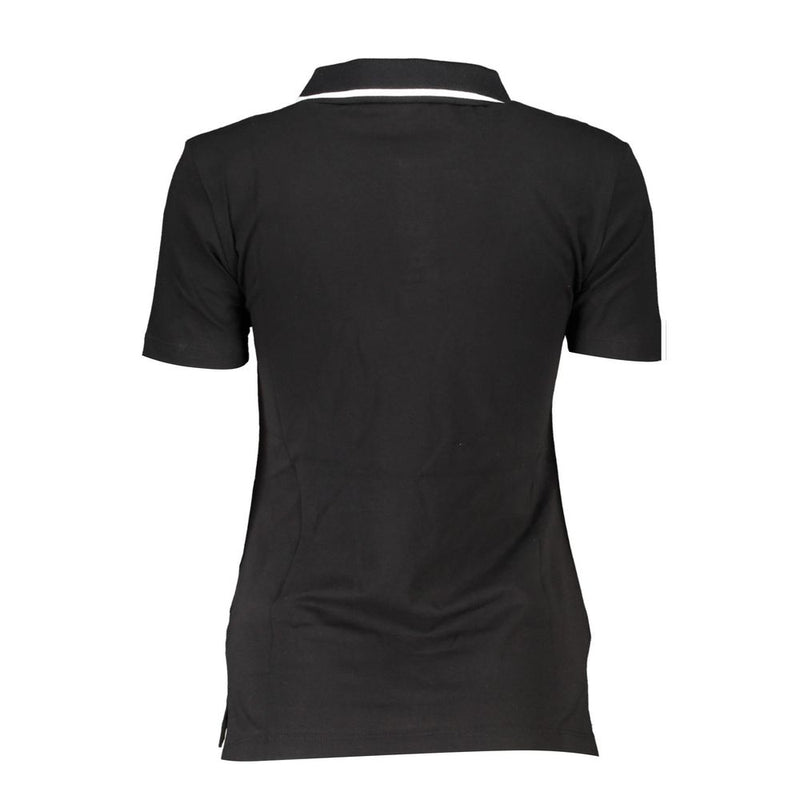 Black Cotton Polo Shirt Fila