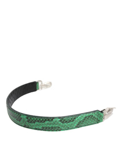 Black Green Exotic Leather Bag Shoulder Strap Dolce & Gabbana