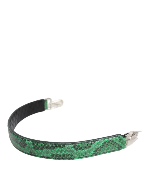 Black Green Exotic Leather Bag Shoulder Strap Dolce & Gabbana
