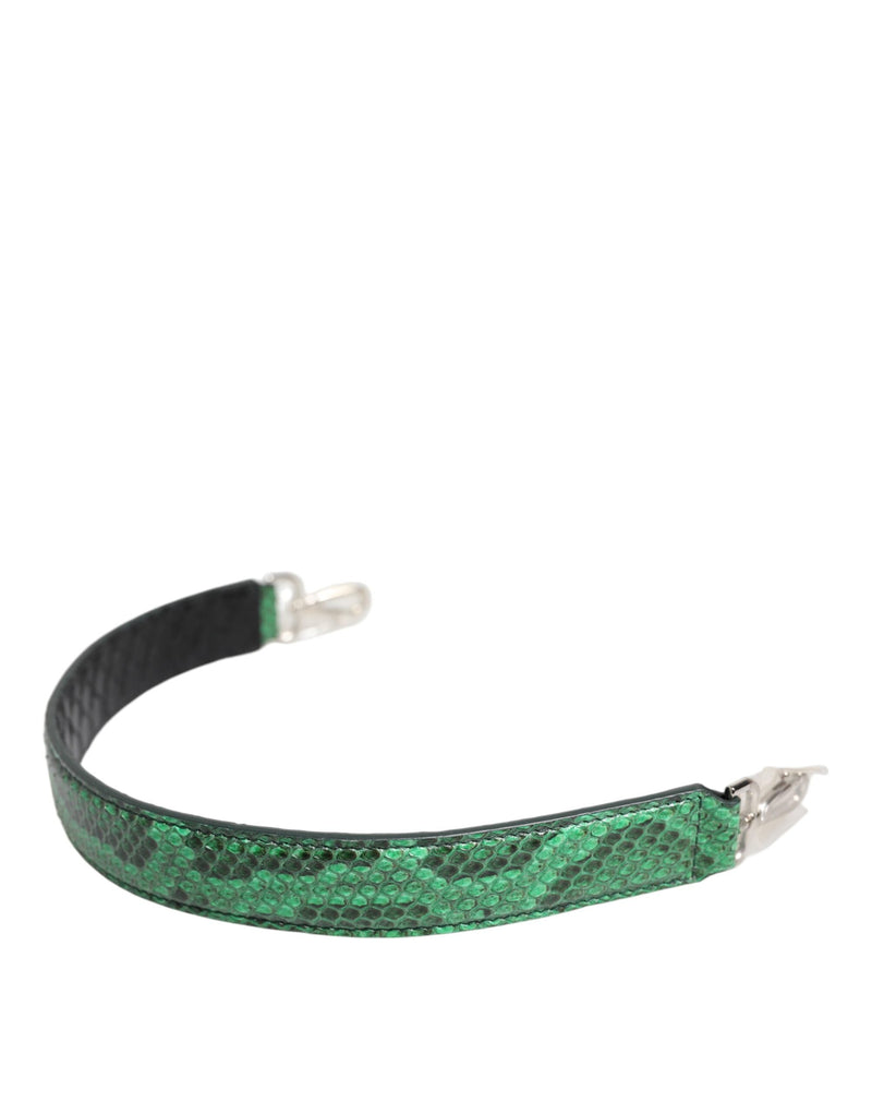 Black Green Exotic Leather Bag Shoulder Strap Dolce & Gabbana