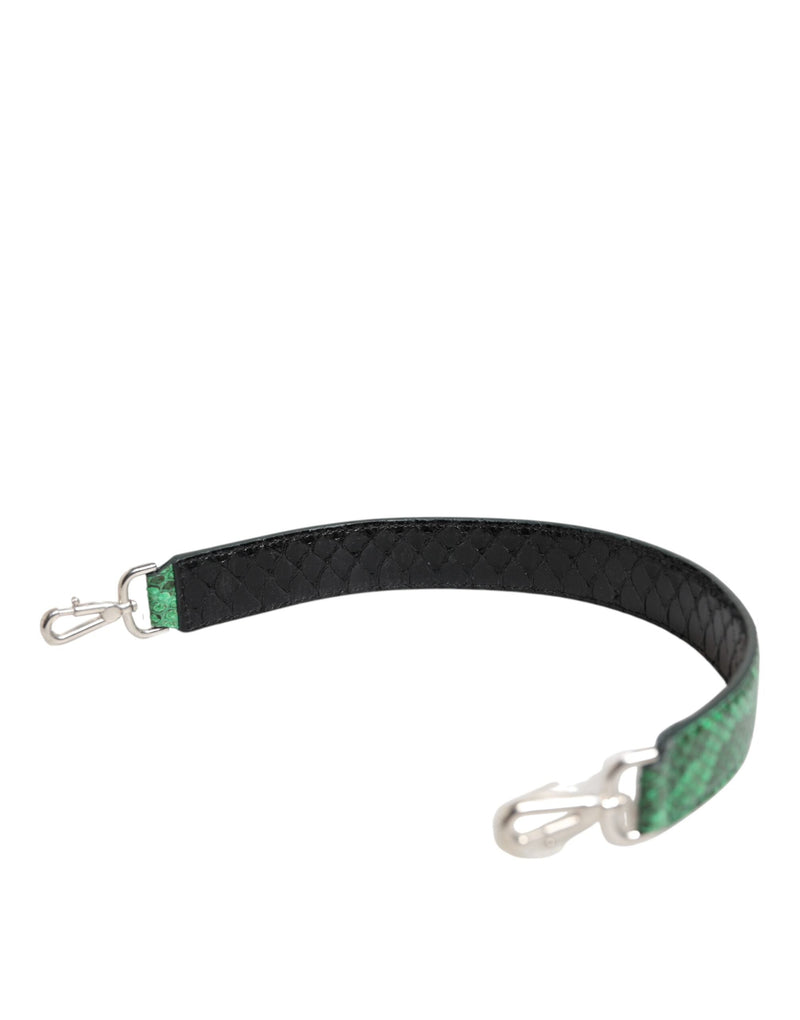 Black Green Exotic Leather Bag Shoulder Strap Dolce & Gabbana