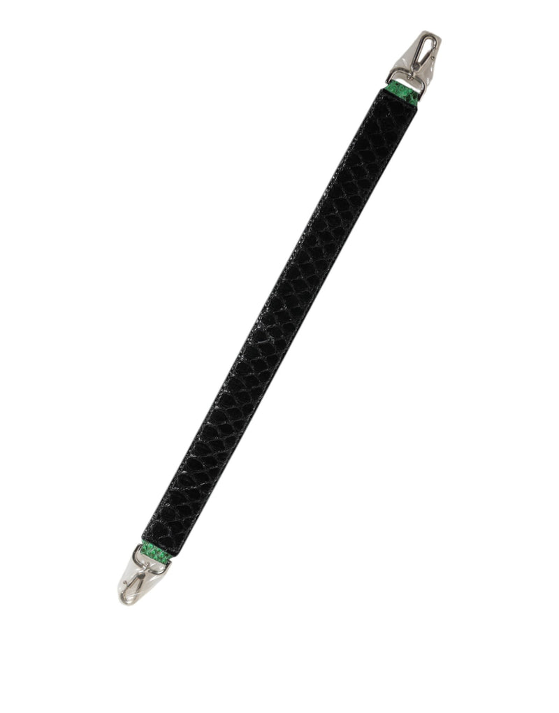 Black Green Exotic Leather Bag Shoulder Strap Dolce & Gabbana