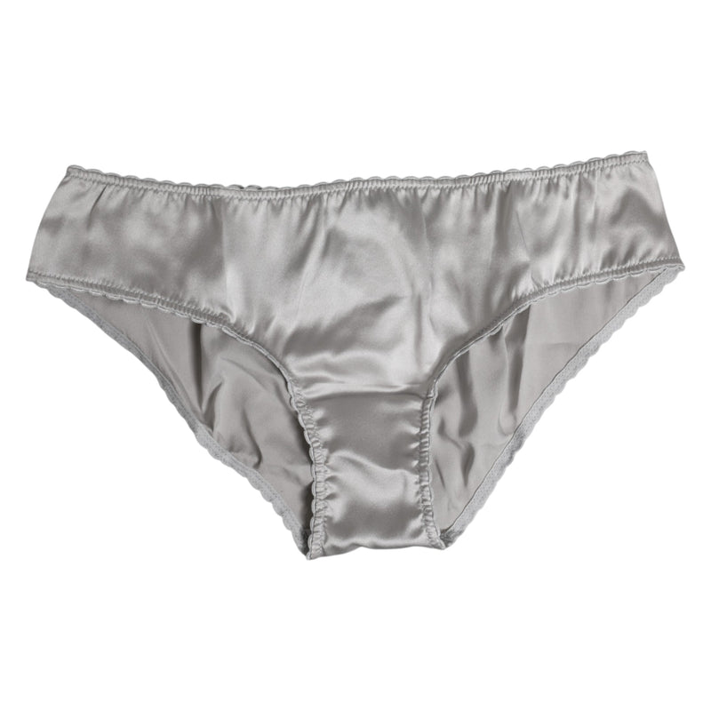 Gray Silk Stretch Bottom Low Waist Panty Underwear Dolce & Gabbana