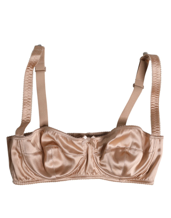 Pale Pink Underwired Balconette Bra Underwear Dolce & Gabbana