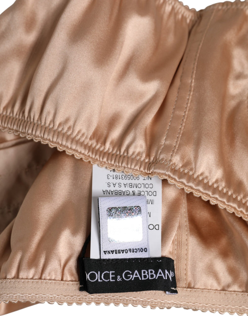 Pale Pink Underwired Balconette Bra Underwear Dolce & Gabbana