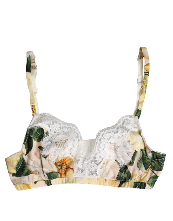 Multicolor Floral Print Non Wire Bra Underwear Dolce & Gabbana